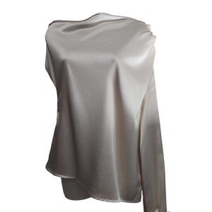 Women's Champagne Colored One Shoulder Elegant Asymmetrical Blouse  XL